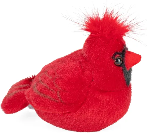 Vista 6 de Wild Republic Audubon Birds Northern Cardinal - Peluche con auténtico sonido de pájaro, animal de peluche, juguetes de pájaros para niños y pájaros