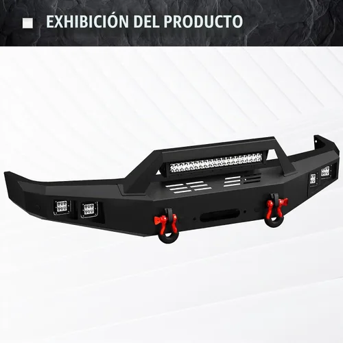 Vista 7 de YZONA Parachoques delantero y trasero compatible con Land Rover Discovery 2 1999-2004 Parachoques Rock Crawler con placa de cabrestante, receptor