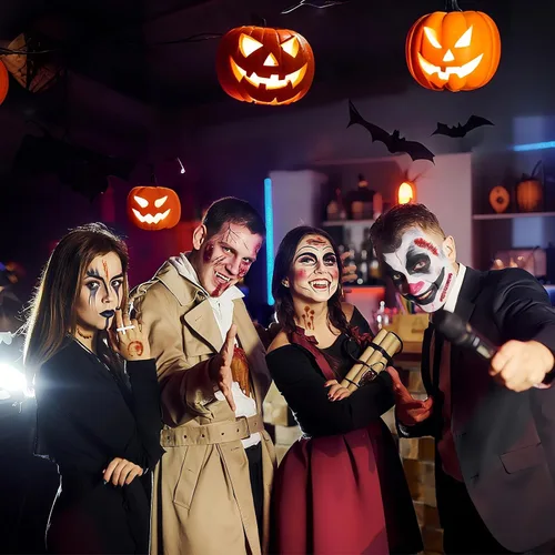 Vista 7 de 9 pares de colmillos falsos de dientes de vampiro para disfraz de fiesta