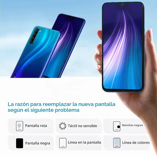 Vista 2 de Pantalla para Xiaomi Redmi Note 8 Reemplazo de pantalla táctil digitalizador Asamblea para Xiaomi Redmi Note 8 Parte de pantalla con herramientas