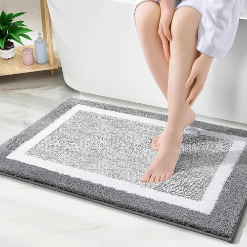 Vista 23 de OLANLY Alfombras de baño 24x16, tapetes de baño extra suaves y absorbentes de microfibra, antideslizantes, lavables a máquina, secan rápido