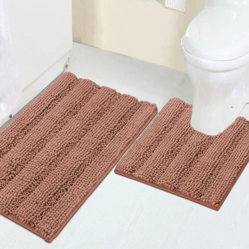 Vista 89 de Turquoize Alfombra de baño de chenilla de lujo para baño, extra absorbente, alfombra de ducha de microfibra antideslizante para baño, alfombra Aqua