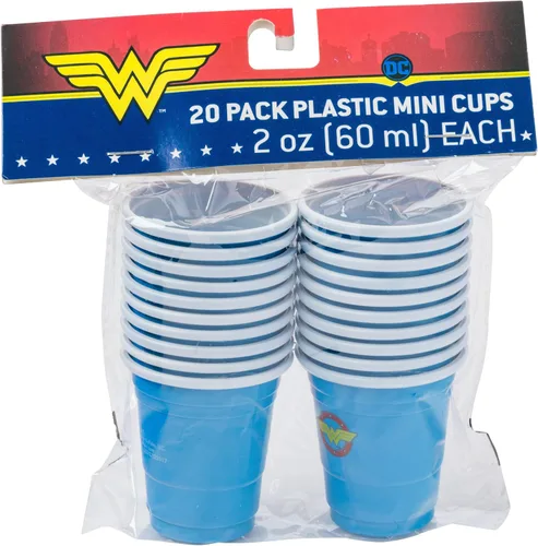 Vista 8 de Silver Buffalo DC Comics Batman - Paquete de 20 mini vasos desechables de plástico para fiestas, 2 onzas