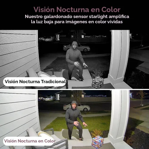 Vista 6 de WYZE Cámara de timbre con cable v2 (se requiere cableado de timbre existente), timbre de video de seguridad 2K, visión nocturna a color, audio de 2