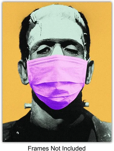 Vista 3 de Frankenstein - Pósteres de 8 x 10 ea – Decoración de Frankenstein – Decoración de cine en casa – Juego de arte de pared de película de terror