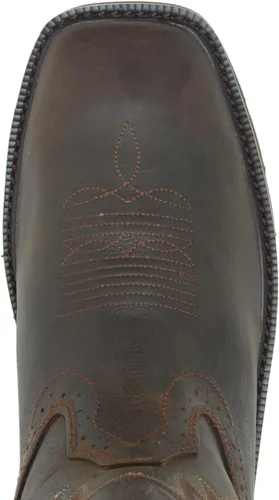 Vista 5 de Wolverine Botas de trabajo Rancher con punta cuadrada de 10 pulgadas para hombre, Marrón