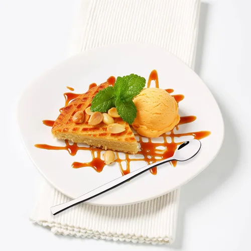 Vista 7 de 8 cucharas de helado de mango largo, cuchara de mango largo de acero inoxidable, 7.6 pulgadas