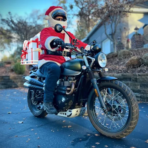 Vista 8 de x xotic tech Cubierta para Casco de Motocicleta de Papá Noel Navideño, Cubierta de Felpa para Casco de Cara Completa de Natividad Papá Noel Sombrero