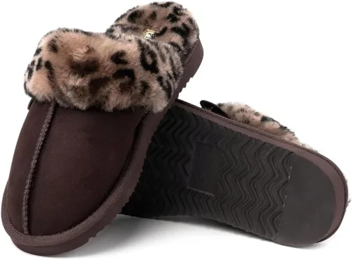 Vista 23 de Dearfoams Fireside Sydney Pantuflas anchas de piel de oveja para mujer, para interiores y exteriores