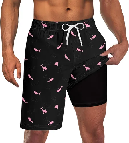 Vista 70 de UNICOMIDEA Bañador para hombre con forro de compresión de 9 pulgadas de largo