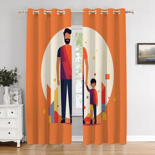 Vista 31 de Cortinas opacas de cocina con pintura al óleo de Europa rosa y negra para ventanas, cenefas opacas modernas de torre Eiffel de poliéster multicapa