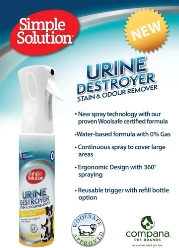 Vista 3 de Simple Solution Recambio para eliminar manchas y olores para gatos y perros 13.5 fl oz