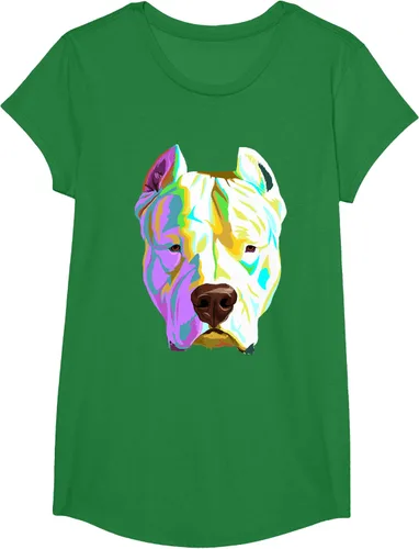 Vista 85 de Colorida camiseta Dogo Argentino, Negro, S