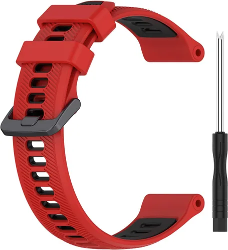 Vista 7 de Correa de repuesto compatible con Garmin Forerunner 965/955/945/935, Garmin Fenix 5/Fenix 6 GPS Smart Watch, correa de reloj de silicona ajustable
