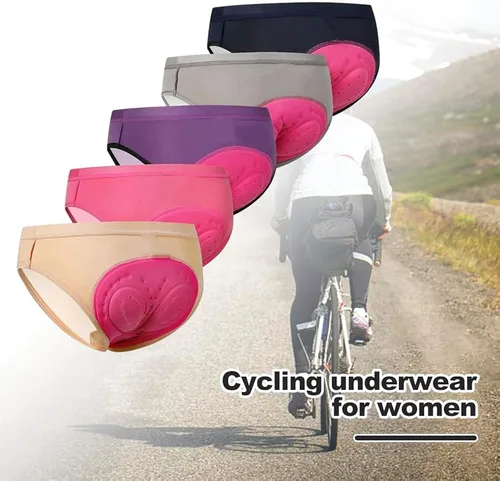 Vista 2 de Ropa interior de ciclismo acolchada 3D, pantalones cortos de ciclismo, ropa interior absorbente para mujer ciclismo