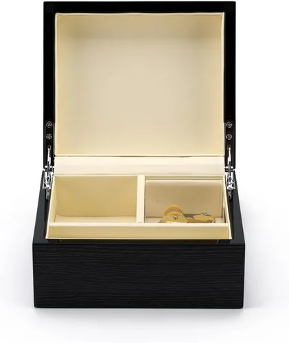 Vista 4 de MusicBoxAttic - Joyero ultramoderno con 30 notas, color negro