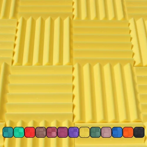 Vista 13 de Paneles de espuma acústica profesional estilo cuña de 12 x 12 x 2 pulgadas, paquete de 4, espuma de estudio para amortiguación de sonido e Carbón