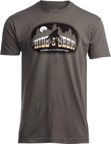 Vista 7 de Bigfoot & Sasquatch Tees: Hide & Seek Champion Squatchin Funny Saying Phrase - Camiseta para hombre
