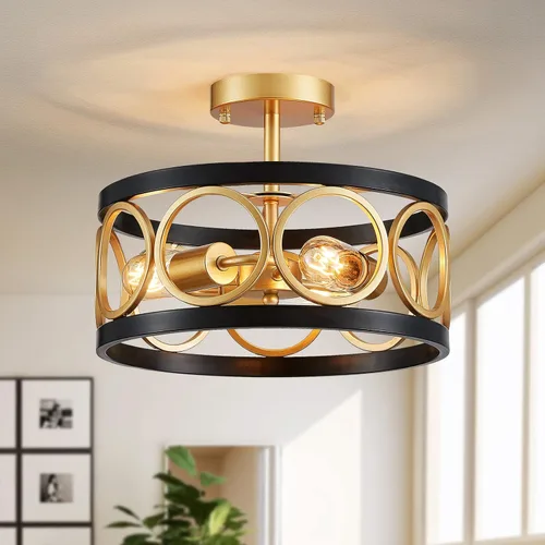 Vista 12 de XINGQI Candelabro moderno de 3 luces, lámpara colgante de 13", altura ajustable, accesorios de iluminación para comedor, dormitorio, sala de estar