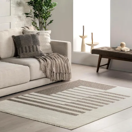 Vista 26 de nuLOOM Versa Collection - Alfombra reversible de 4 x 6 pies, lavable a máquina, resistente a las manchas, fácil almacenamiento, certificado