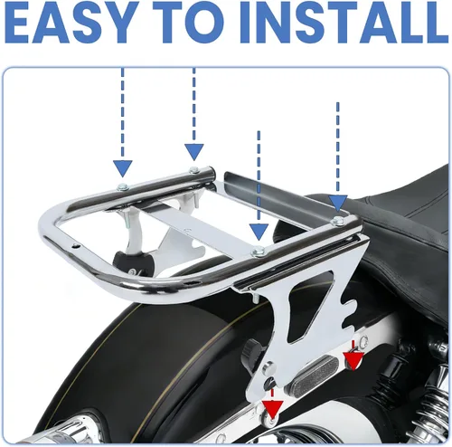 Vista 3 de ECOTRIC Caja de almacenamiento de equipaje desmontable de dos ruedas para motocicleta, con kit de herramientas de acoplamiento compatible con Harley