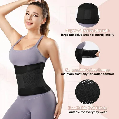 Vista 3 de Urheiluer Waist Trainer for Women Corset Zipper Waist Cincher Trimmer Workout Body Shaper Sweat Sports Girdle Belt