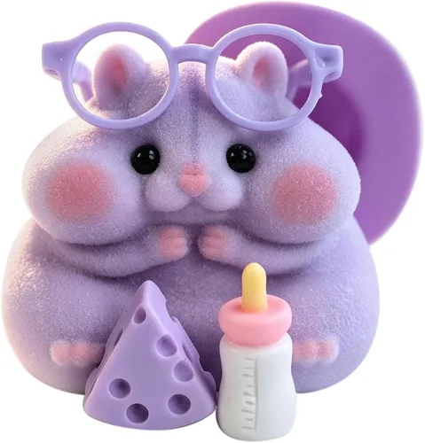 Vista 14 de Handmade Taba Squishy Hamster Toy, Cute Squishy Stress Relief Fidget Toy Azul