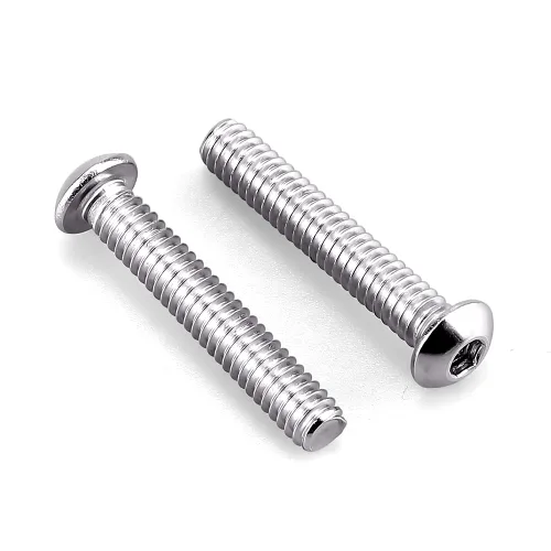 Vista 17 de Tornillos de cabeza de enchufe de 3/8-16 x 1 botón, acero inoxidable 304 18-8, rosca completa, rosca gruesa UNC, accionamiento hexagonal Allen, 5