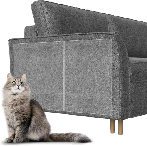 Vista 7 de Protector de muebles antiarañazos para gatos, paquete de 10, cinta disuasoria de arañazos para gatos, protector de sofá para gatos, protectores