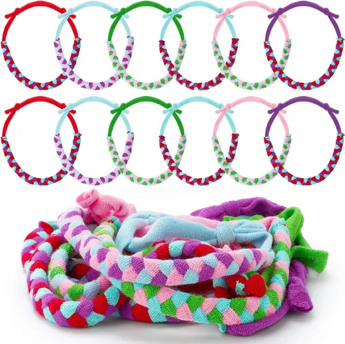 Vista 11 de Henoyso Paquete de 12 collares sensoriales masticables para niños, tela de rizo suave, juguetes de dentición motora, para niños y niñas, joyas