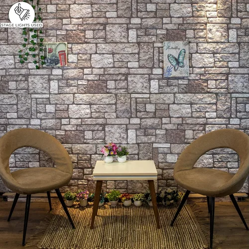 Vista 3 de Dundee Deco Paneles de pared 3D de ladrillo sintético, revestimiento, paneles de pared con aspecto de piedra gris, revestimiento de espuma