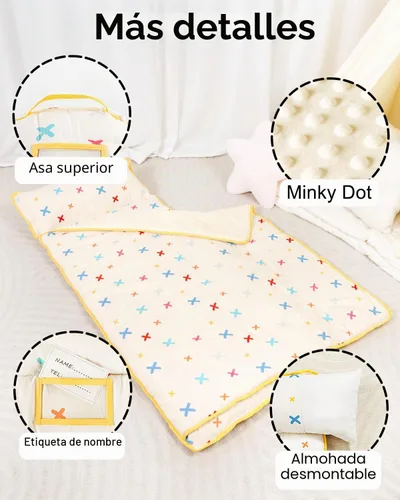 Vista 8 de Primlect - Tapete para siesta con almohada, saco de dormir extra grande grueso Beige