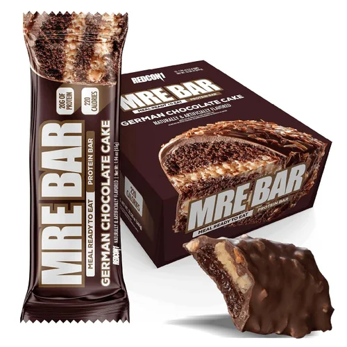 Vista 17 de REDCON1 MRE Barras de proteína de masa de galletas con chispas de chocolate, 12 barras de aperitivos para desayuno o después del entrenamiento 12
