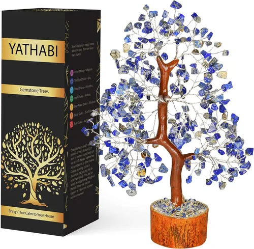 Vista 12 de YATHABI Escultura de gema de turmalina negra, árbol de cristal, decoración de Feng Shui, árbol de dinero de buena suerte