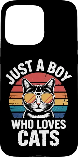 Vista 31 de Just A Boy Who Loves Cats Feline Enthusiast Pet Cat Parents Case for iPhone 16