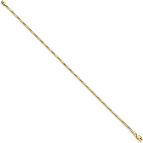 Vista 2 de IceCarats Pulsera de cadena Franco de oro amarillo de 14 quilates de 0.039 in