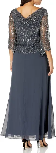 Vista 2 de J Kara Vestido pequeño con cuentas festoneadas 34 para mujer