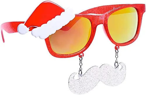 Vista 6 de Sun-Staches Holiday Dress-Up Sunglasses, Christmas Costume Accessory Lil Santa