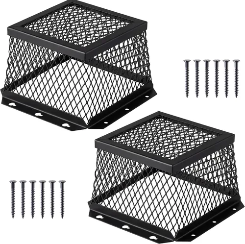 Vista 12 de Pasimy 1 protector de ventilación universal de acero inoxidable negro de 7 pulgadas de largo x 7 pulgadas de ancho x 5 pulgadas de alto, cubierta