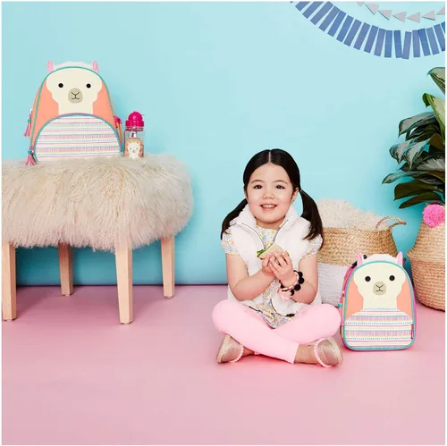 Vista 6 de Skip Hop - Mochila para preescolar, colección Zoo, para niños pequeños de 3 a 4 años, diseño de llama