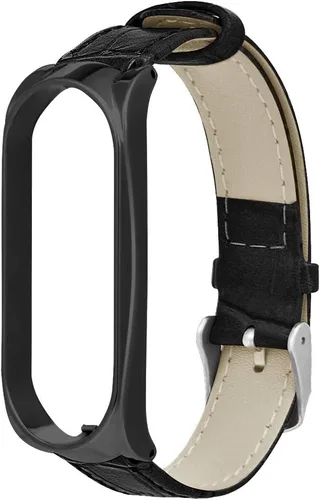 Vista 2 de Correa deportiva compatible con Xiaomi Mi Band 7, correa de reloj de cuero KangPlus suave de repuesto, correa deportiva ajustable y cómoda