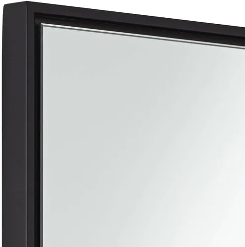 Vista 3 de Uttermost Andrew - Espejo de pared rectangular decorativo para tocador, moderno, marco de metal, ultra delgado, cristal flotante de 24 pulgadas