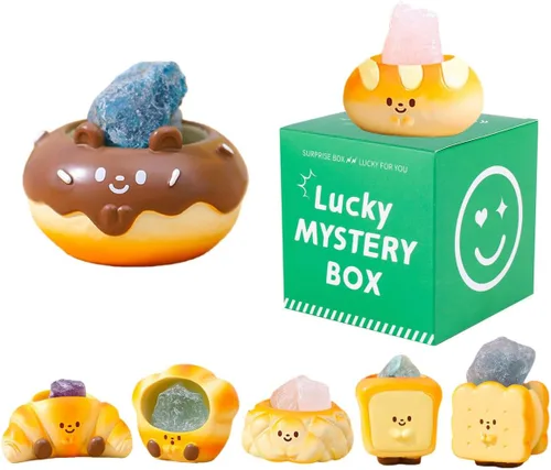 Vista 4 de Caja Sorpresa Temática de Cristal Diamante Ángel Mariposa Gato, Bolsa Misteriosa Figura de Acción de Diseño Aleatorio Figurita Coleccionable