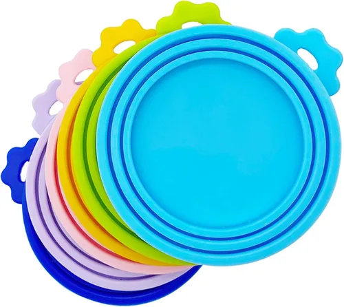 Vista 14 de Cubiertas para latas de alimentos, paquete de 3 tapas de silicona para alimentos y 1 cuchara para latas, se adapta a la mayoría de alimentos
