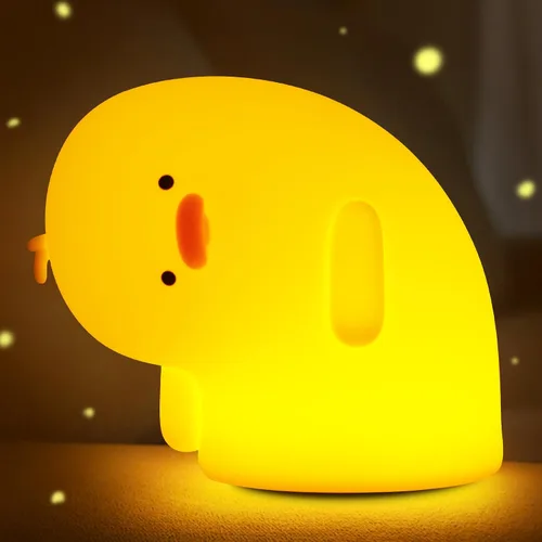 Vista 13 de Luz Nocturna de Axolotl, Linda Luz Nocturna para Niños, Lámpara Nocturna de Silicona para Guardería de Animales, Luz Nocturna LED Recargable