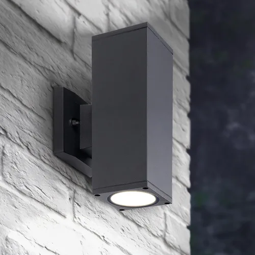 Vista 11 de ASD Lámpara de pared LED cuadrada de 1 luz para exteriores del anochecer al amanecer, 9 W, 1000 lúmenes, 3000 K-5000 K, 120 V, cilíndrica hacia