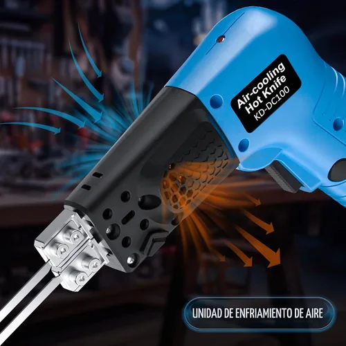 Vista 3 de Cuchillo eléctrico inalámbrico de refrigeración por aire, kit de herramientas de corte de espuma de 6 pulgadas con estuche resistente y una batería