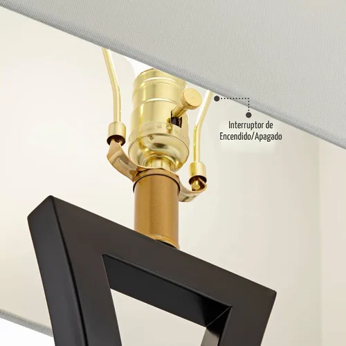 Vista 6 de 360 Lighting Roxie - Lámpara de mesa grande de 31 pulgadas con USB (2 unidades), color negro