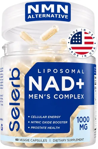 Vista 10 de Selerb Suplemento NMN NMN neuroliposomal con resveratrol, TMG, Quercetina, CoQ10, Rhodiola, NAC, Astaxantina y Magnesio NAD+ Precursor apoya