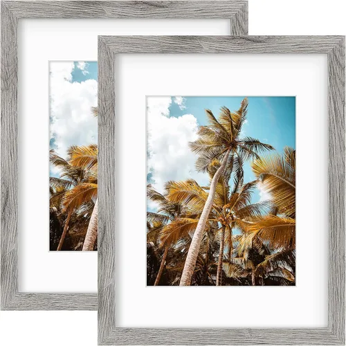 Vista 41 de Frametory, Marco de fotos de 11 x 14 pulgadas con paspartú para fotos de 8 x 10 pulgadas, moldeado ancho de vidrio de alta definición, accesorios